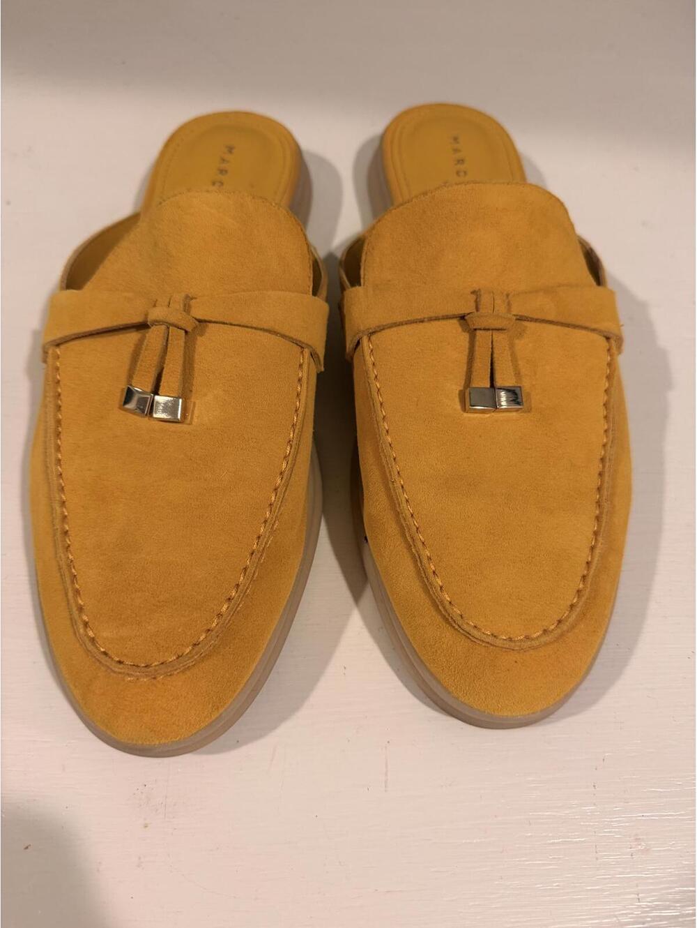 Marc Fisher Mustard Yellow Suede Slip-On Loafers - 8W